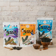Load image into Gallery viewer, UNCLE NICK Korean Super Snacks - Black & Black Seaweed Snack with Almond and Sesame Seeds